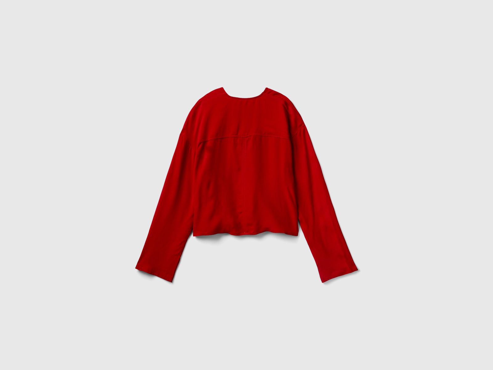 Blusa con scollo a V da donna rosso 2 | Benetton Outlet