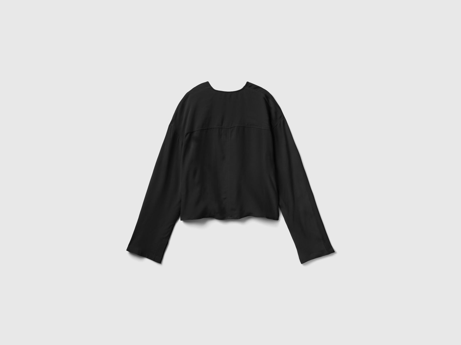 Blusa con scollo a V da donna nero 2 | Benetton Outlet
