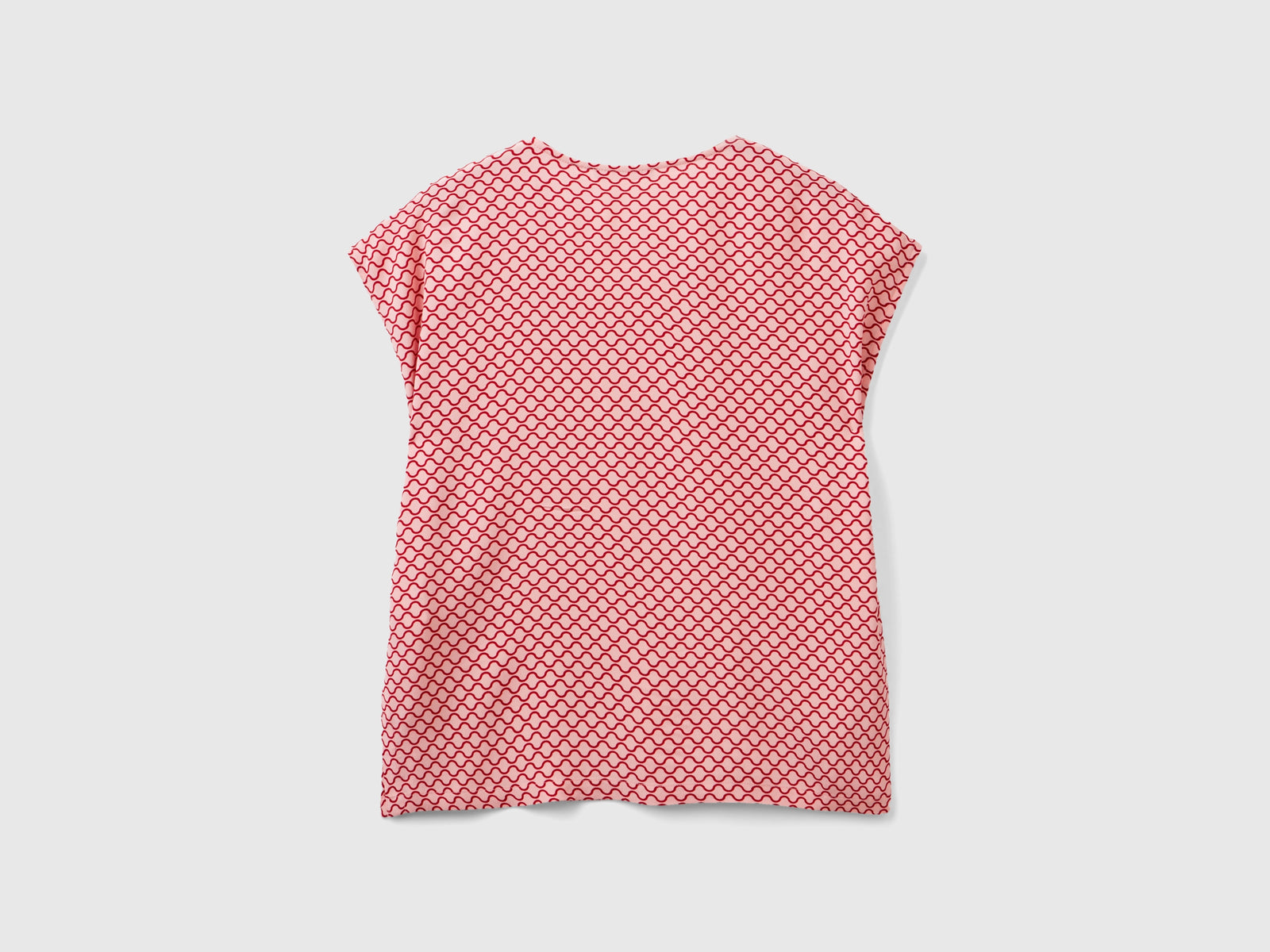Blusa smanicata stampata da donna rosa 2 | Benetton Outlet