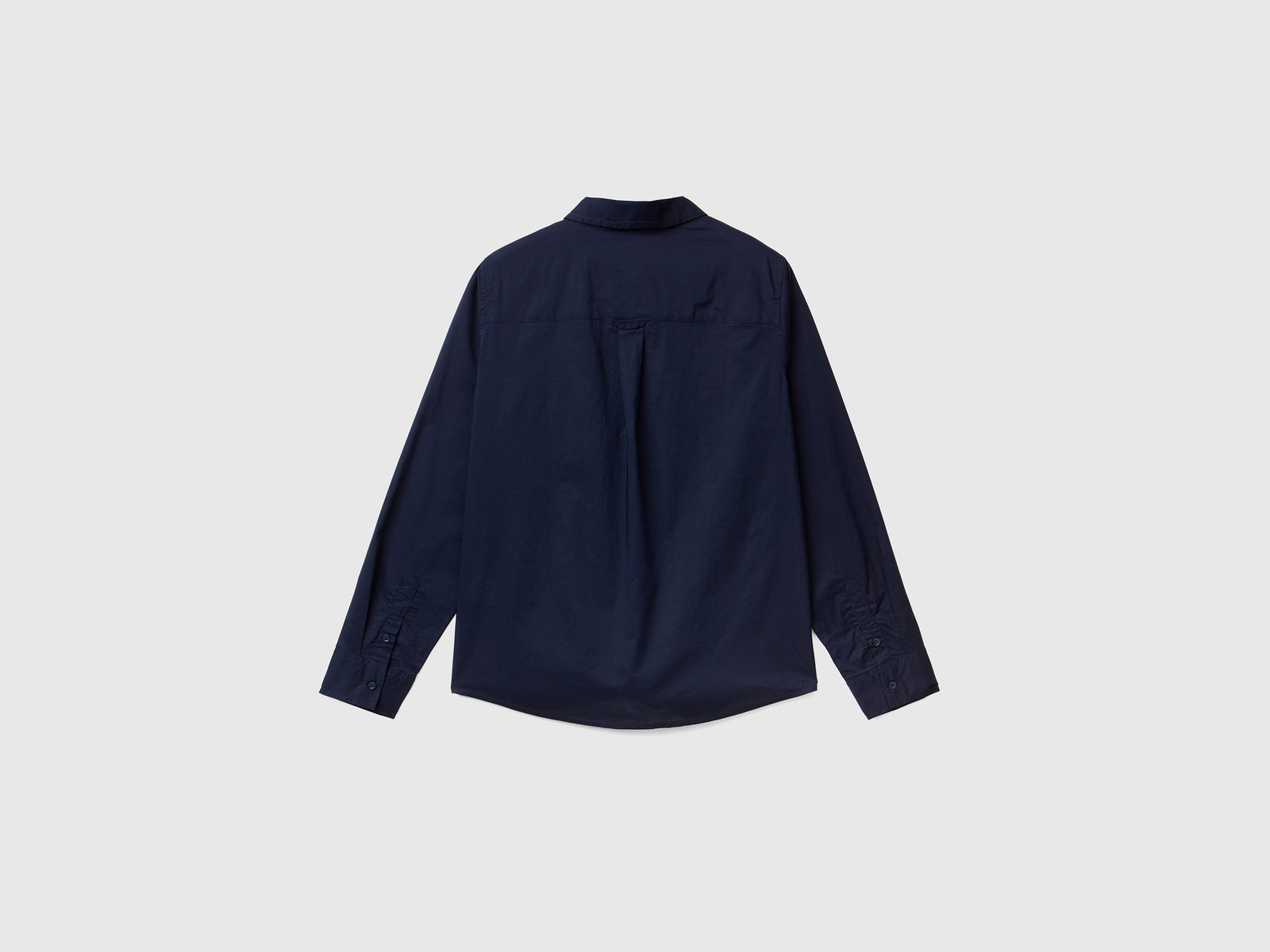 Camicia in cotone leggero da donna blu scuro 2 | Benetton Outlet