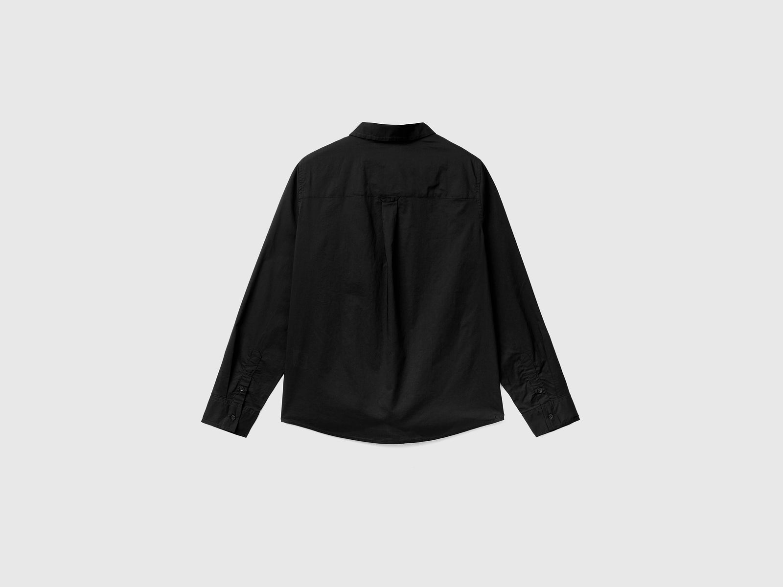 Camicia in cotone leggero da donna nero 2 | Benetton Outlet