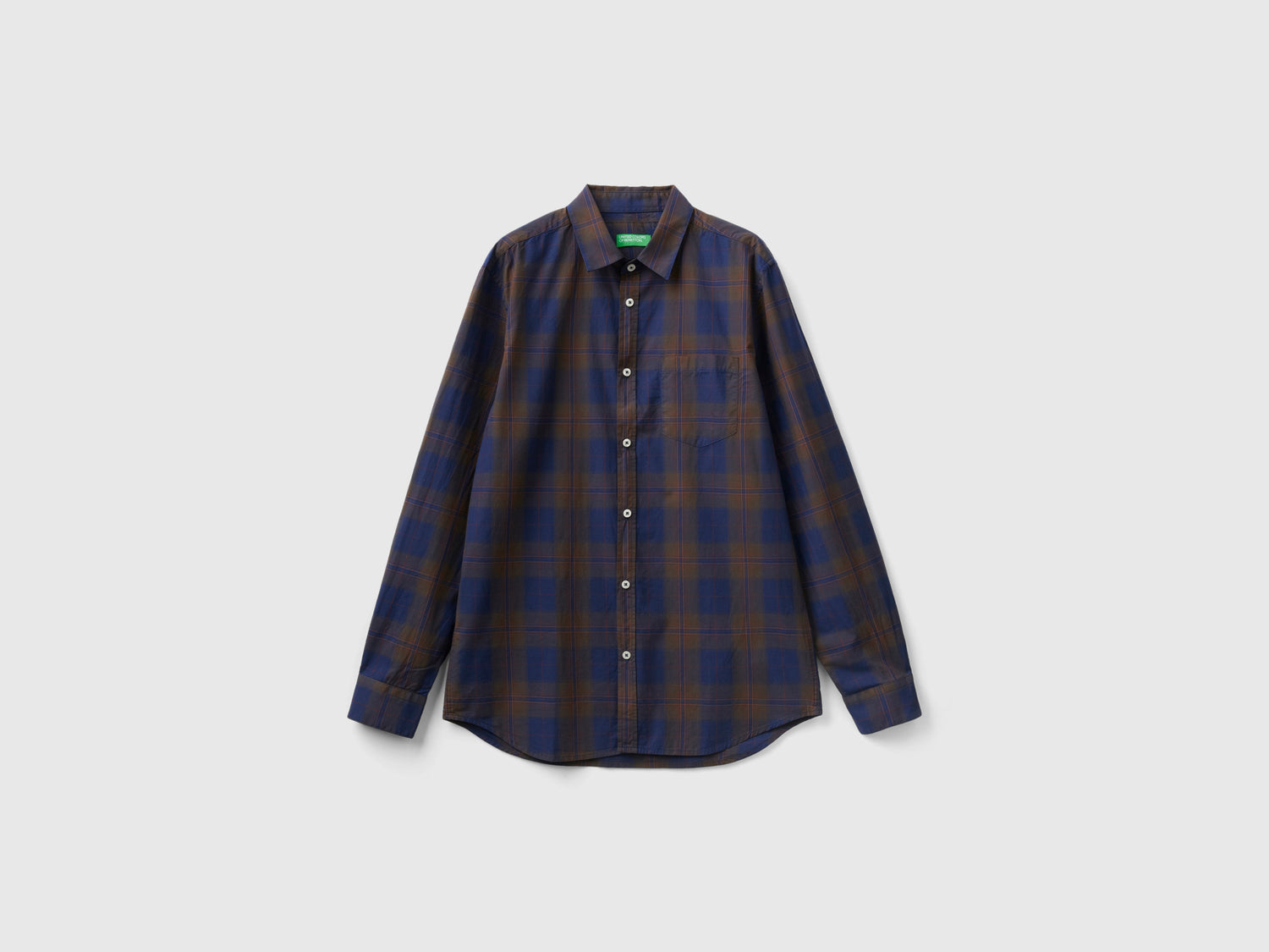 Camicia a quadri slim fit da uomo multi-color | Benetton Outlet