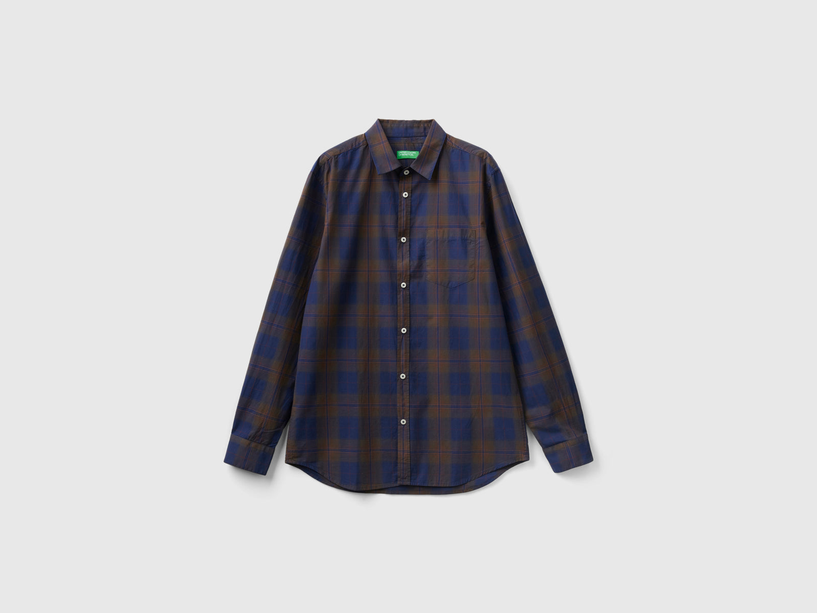 Camicia a quadri slim fit da uomo multi-color | Benetton Outlet