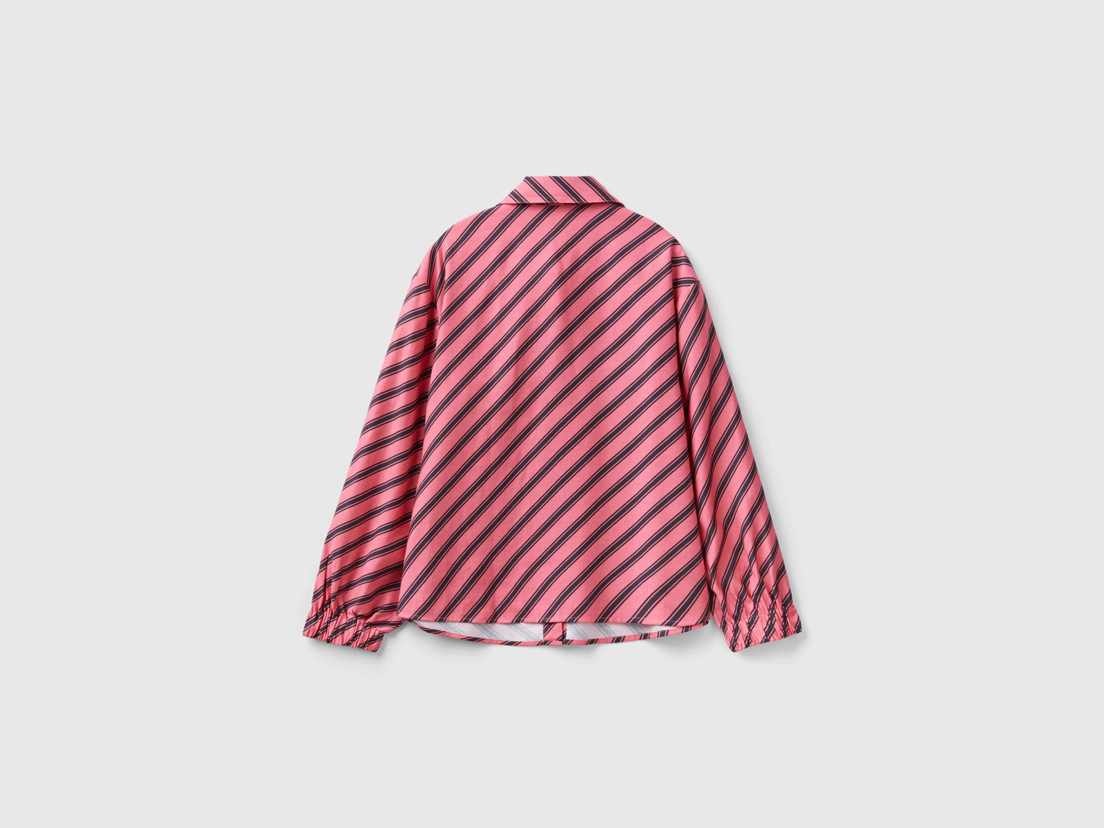 Camicia a righe regimental da donna rosa 2 | Benetton Outlet