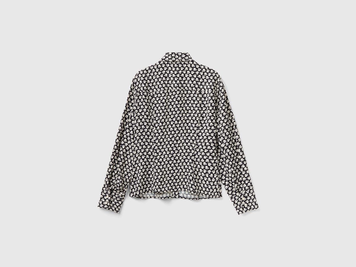 Camicia con stampa fiori