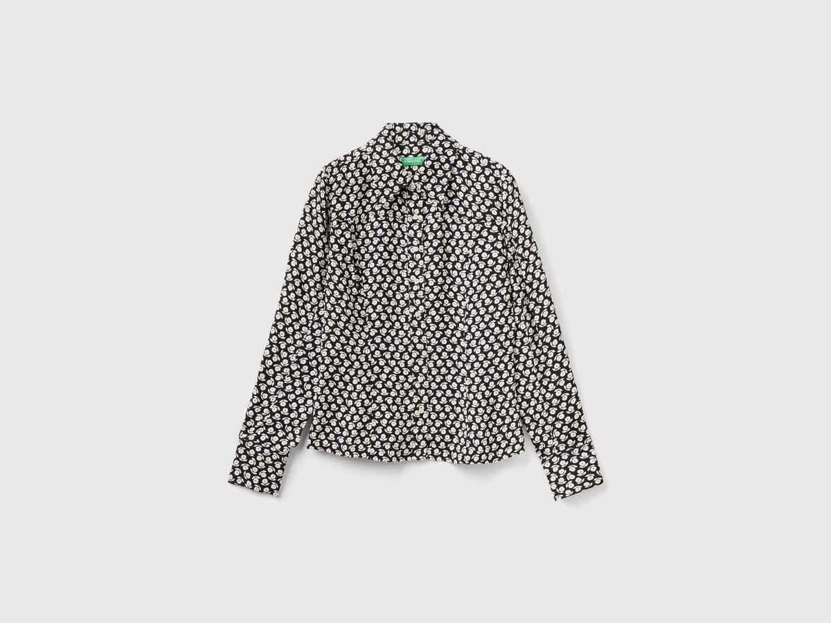 Camicia con stampa fiori