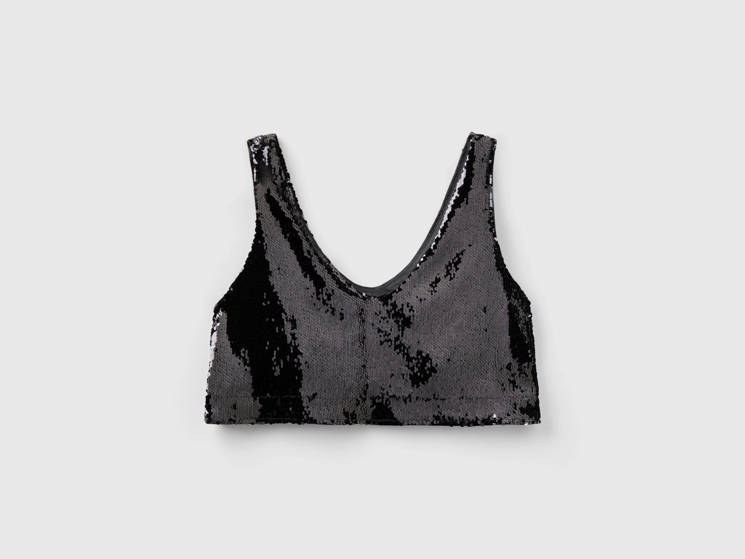 Top con paillettes da donna nero | Benetton Outlet