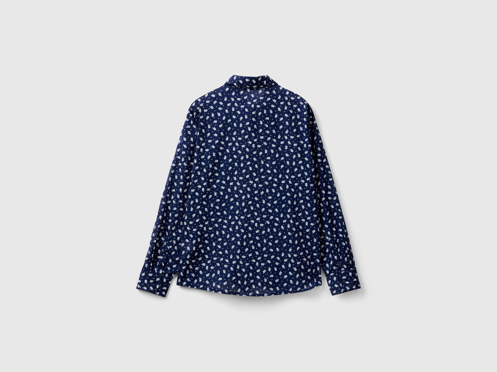Camicia a fiori da donna blu scuro 2 | Benetton Outlet