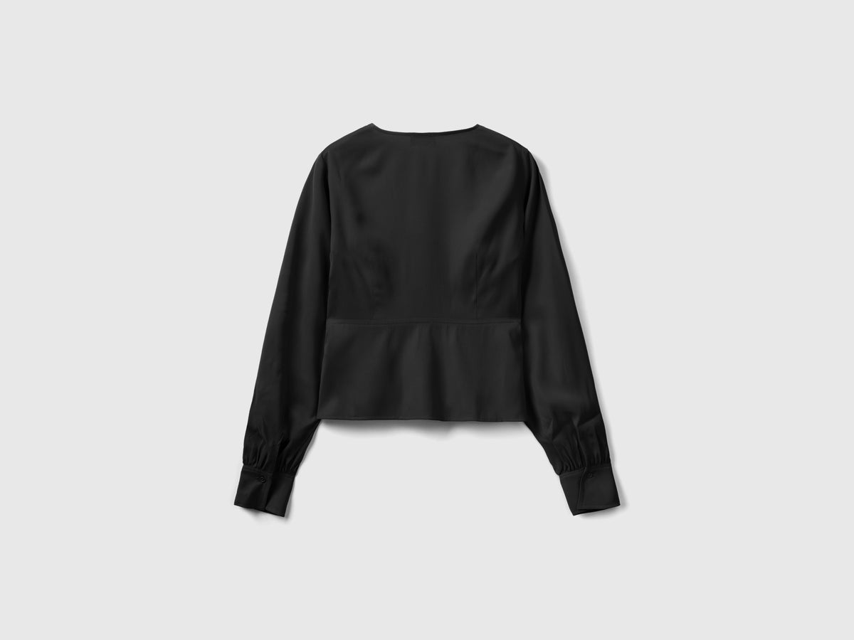 Camicia fluida con scollo a V