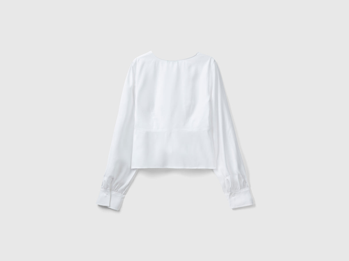 Camicia fluida con scollo a V