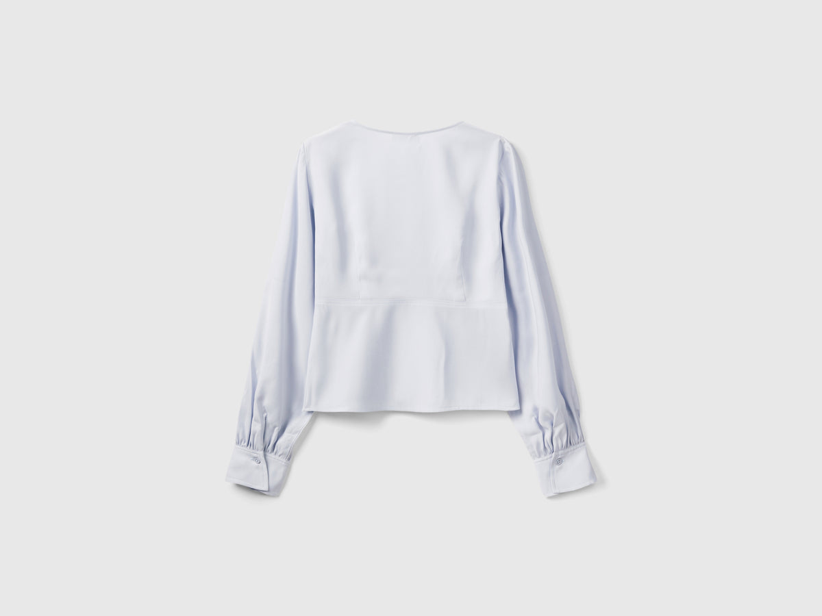 Camicia fluida con scollo a V