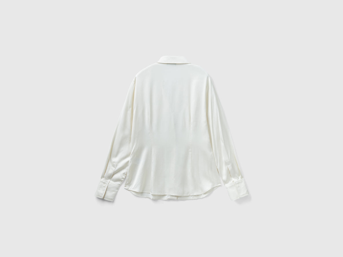 Camicia in raso slim fit