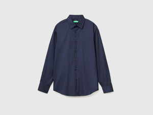 Camicia slim fit tinta unita