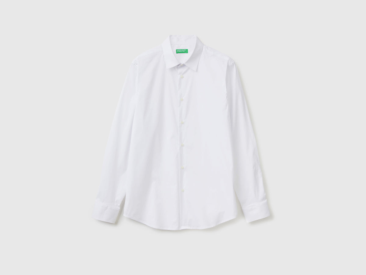 Camicia slim fit tinta unita