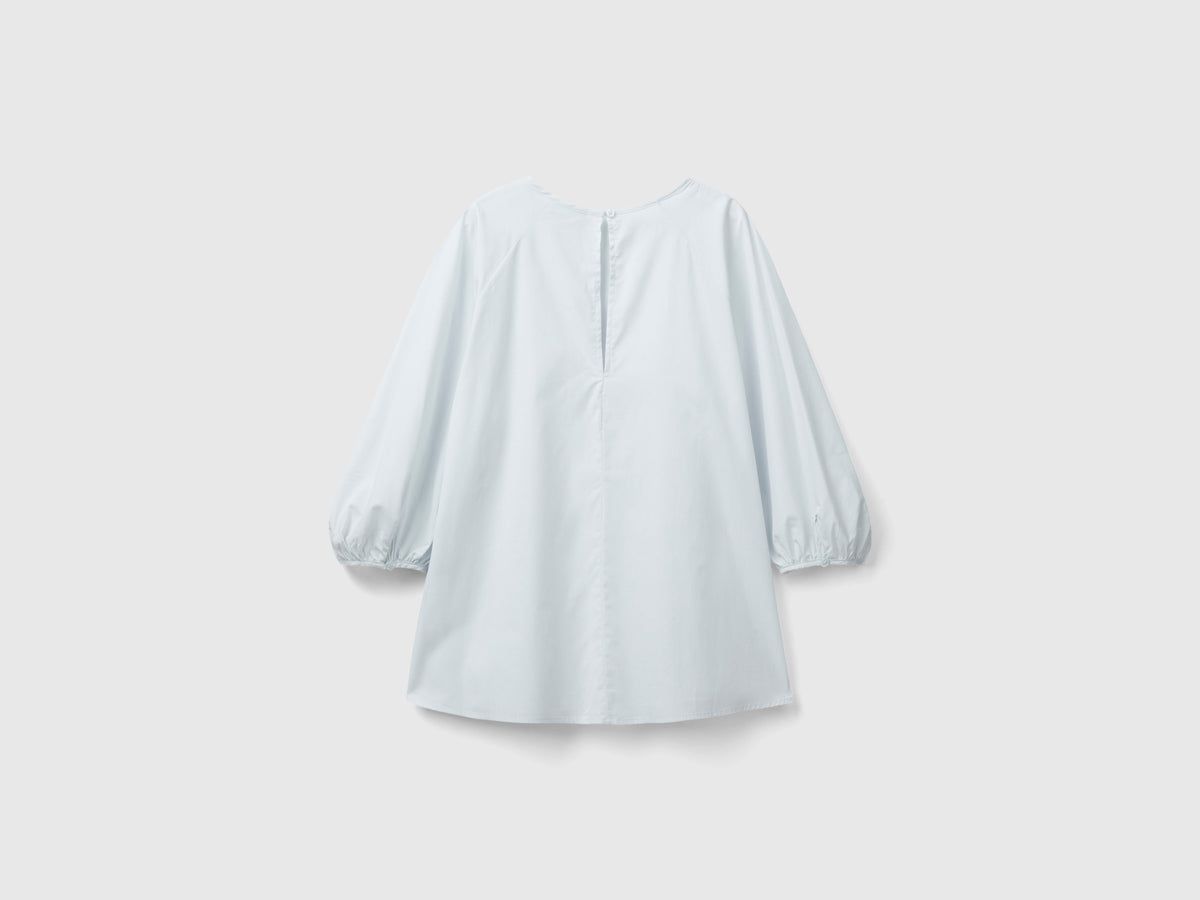 Blusa girocollo con manica 3/4