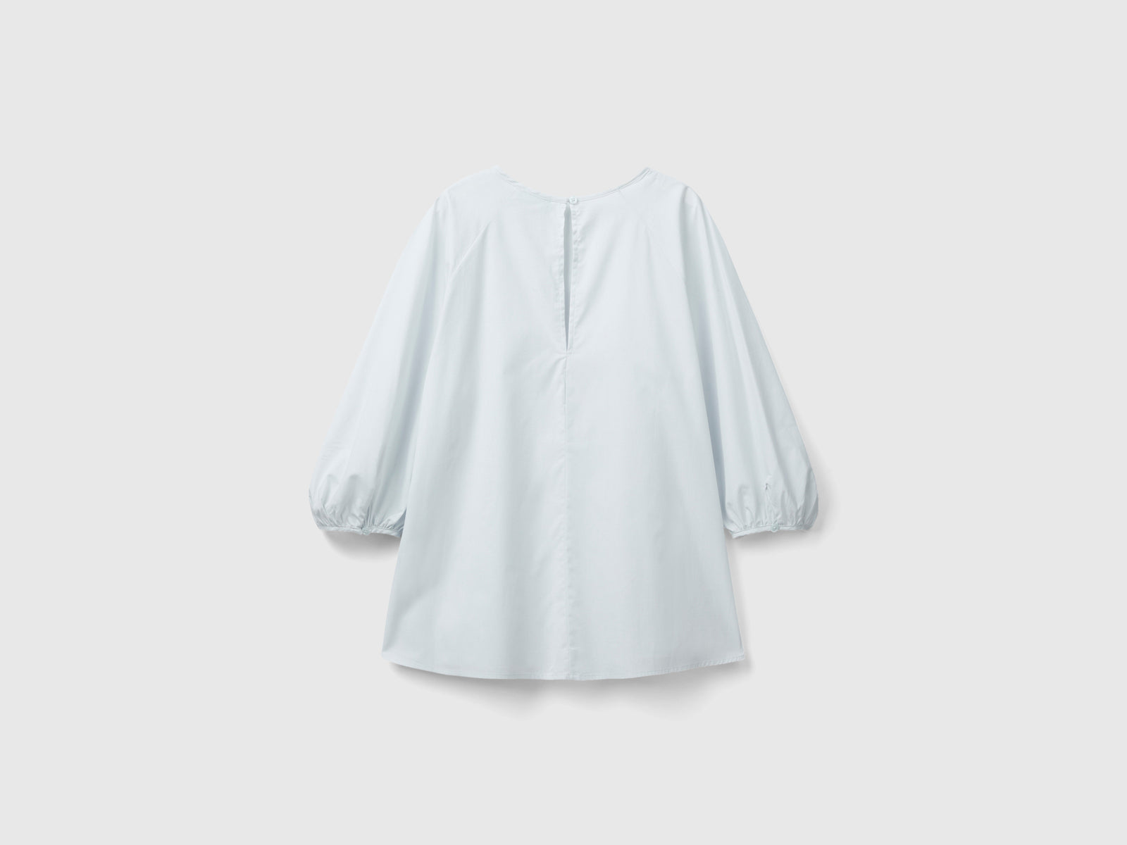 Blusa girocollo con manica 3/4 da donna grigio chiaro 2 | Benetton Outlet