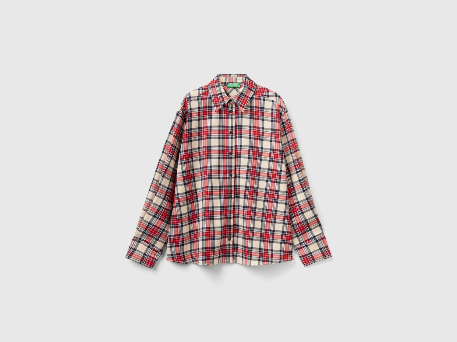 Camicia tartan boxy fit da donna multi-color | Benetton Outlet