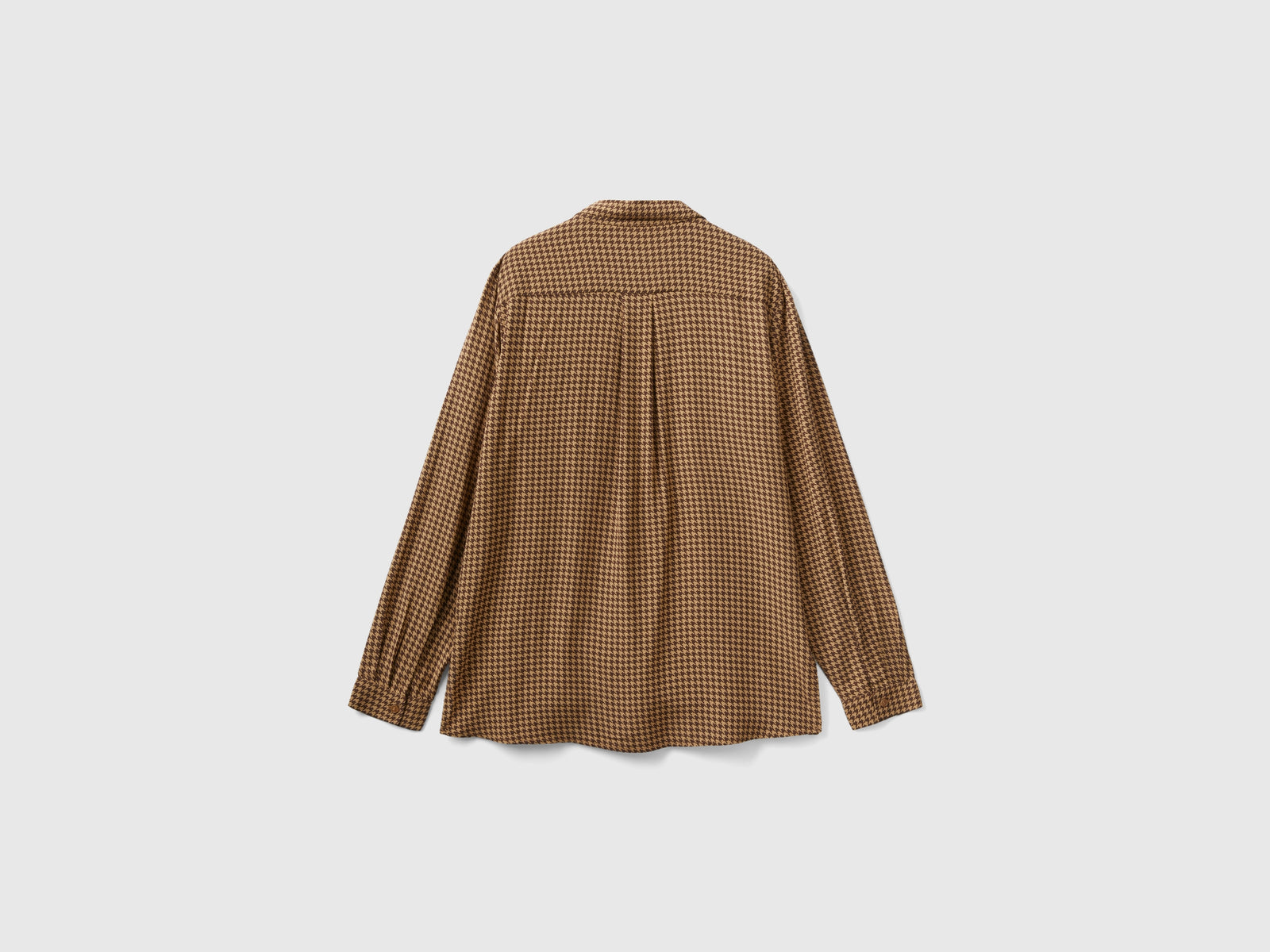 Camicia fantasia in viscosa da donna marrone 2 | Benetton Outlet