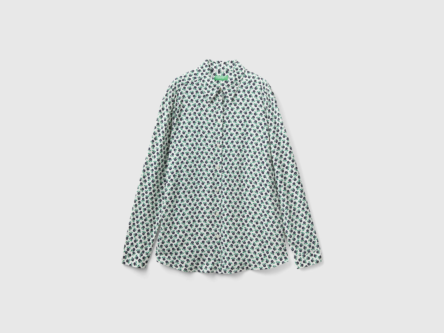 Camicia fantasia in viscosa da donna multi-color | Benetton Outlet