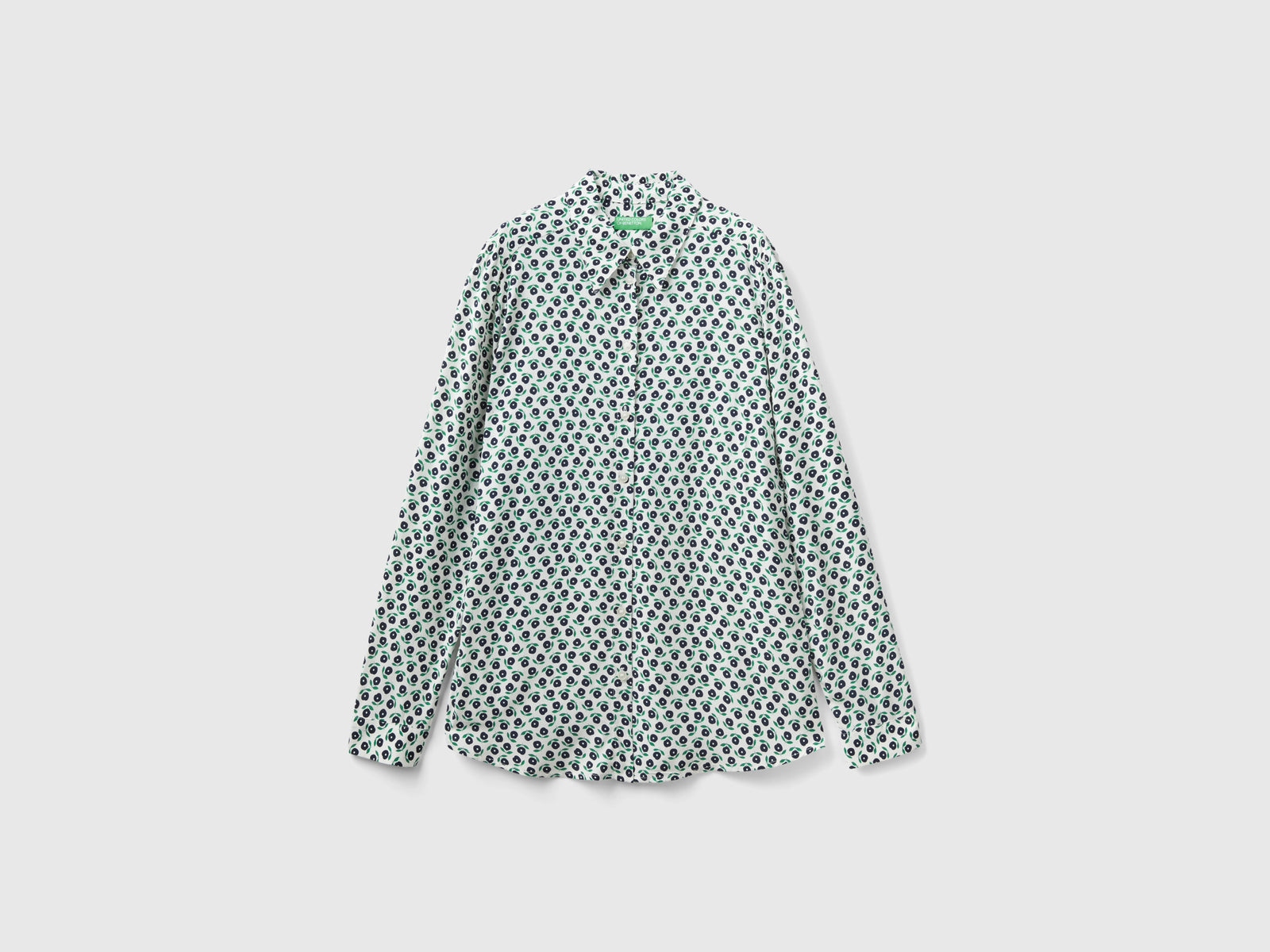 Camicia fantasia in viscosa da donna multi-color | Benetton Outlet
