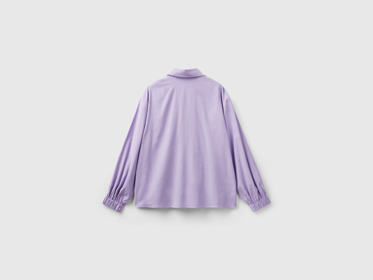 Camicia in viscosa e lino