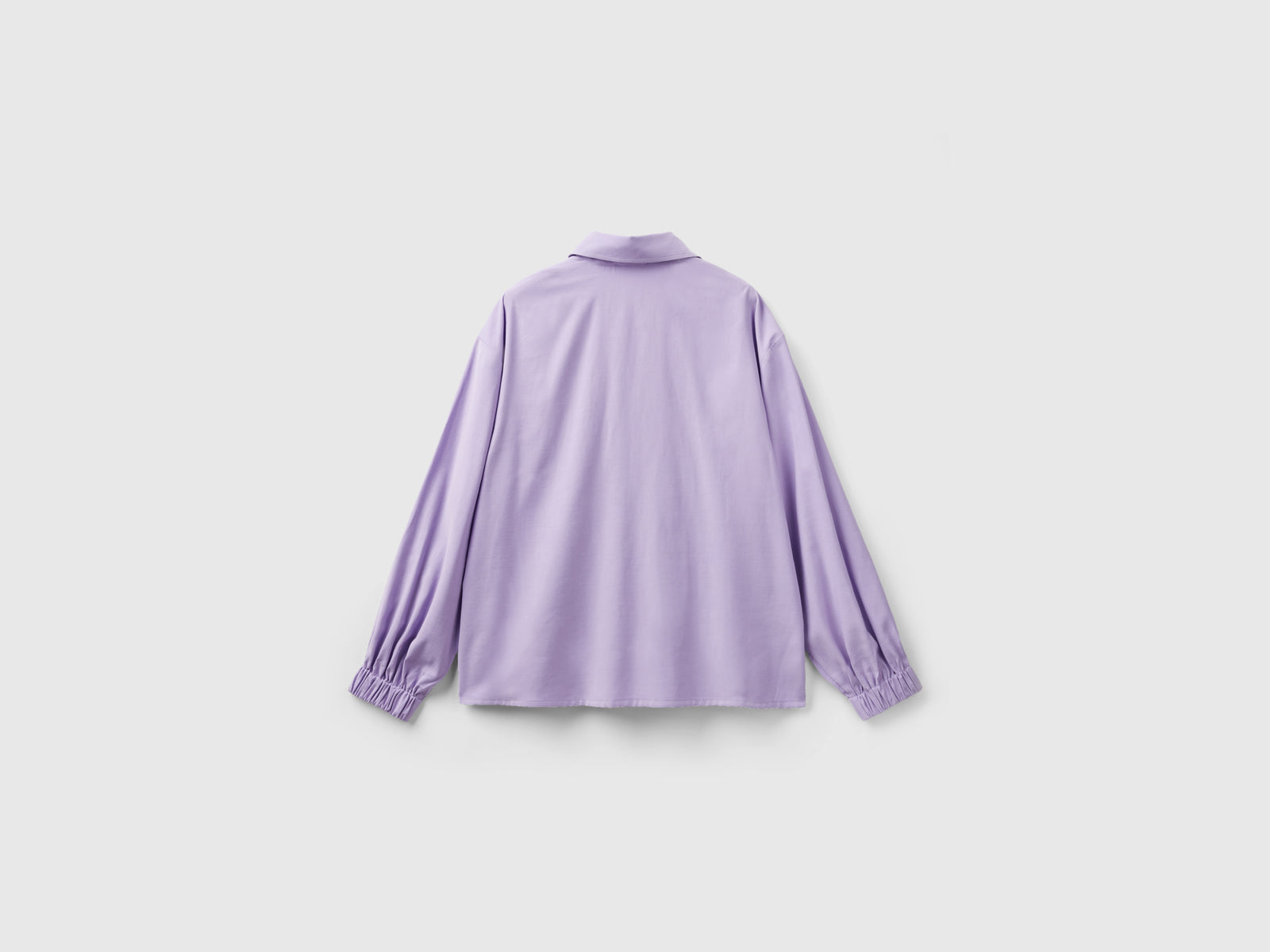 Camicia in viscosa e lino da donna lilla 2 | Benetton Outlet