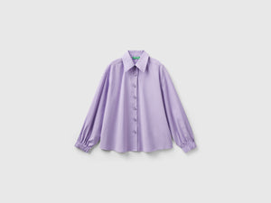 Camicia in viscosa e lino