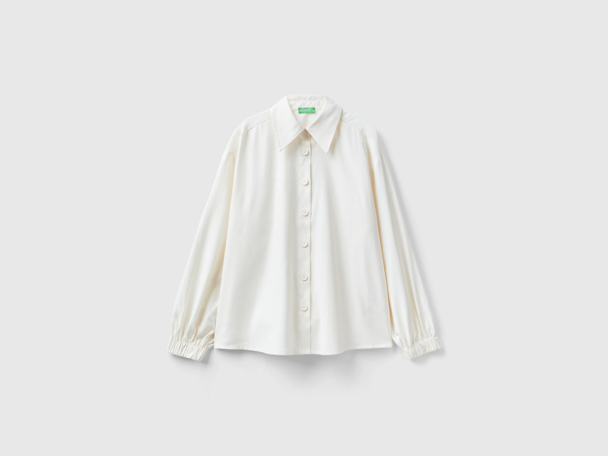 Camicia in viscosa e lino