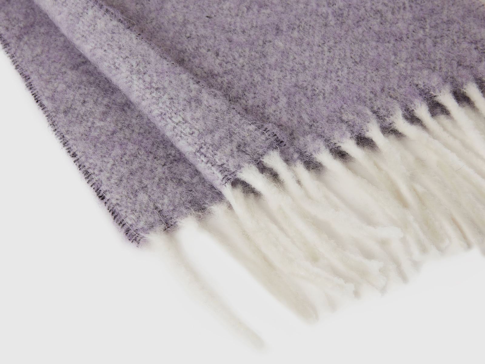 Sciarpa in misto lana e tessuto riciclato da donna lilla 2 | Benetton Outlet