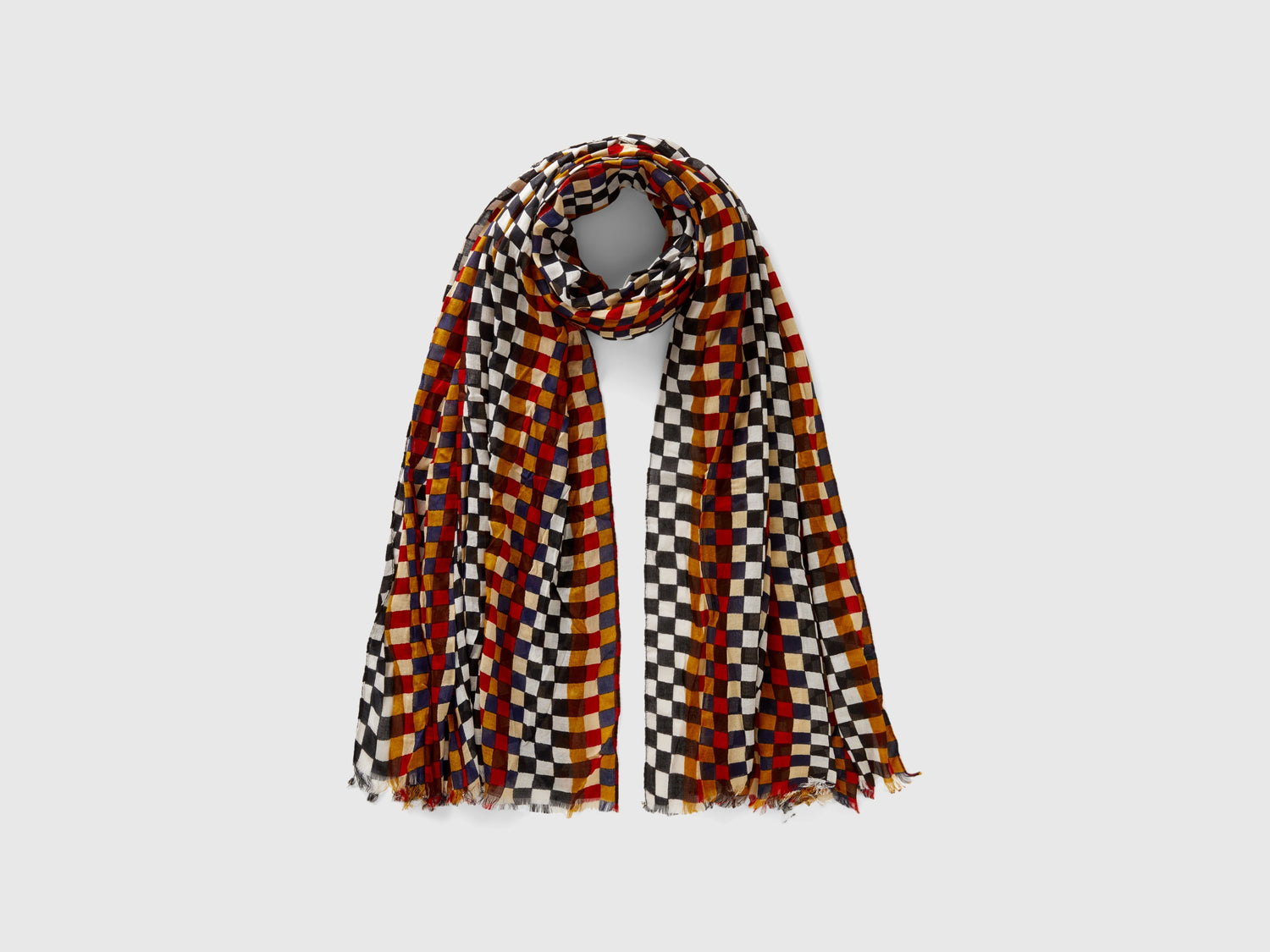 Bufanda de viscosa estampada da donna multi-color | Benetton Outlet