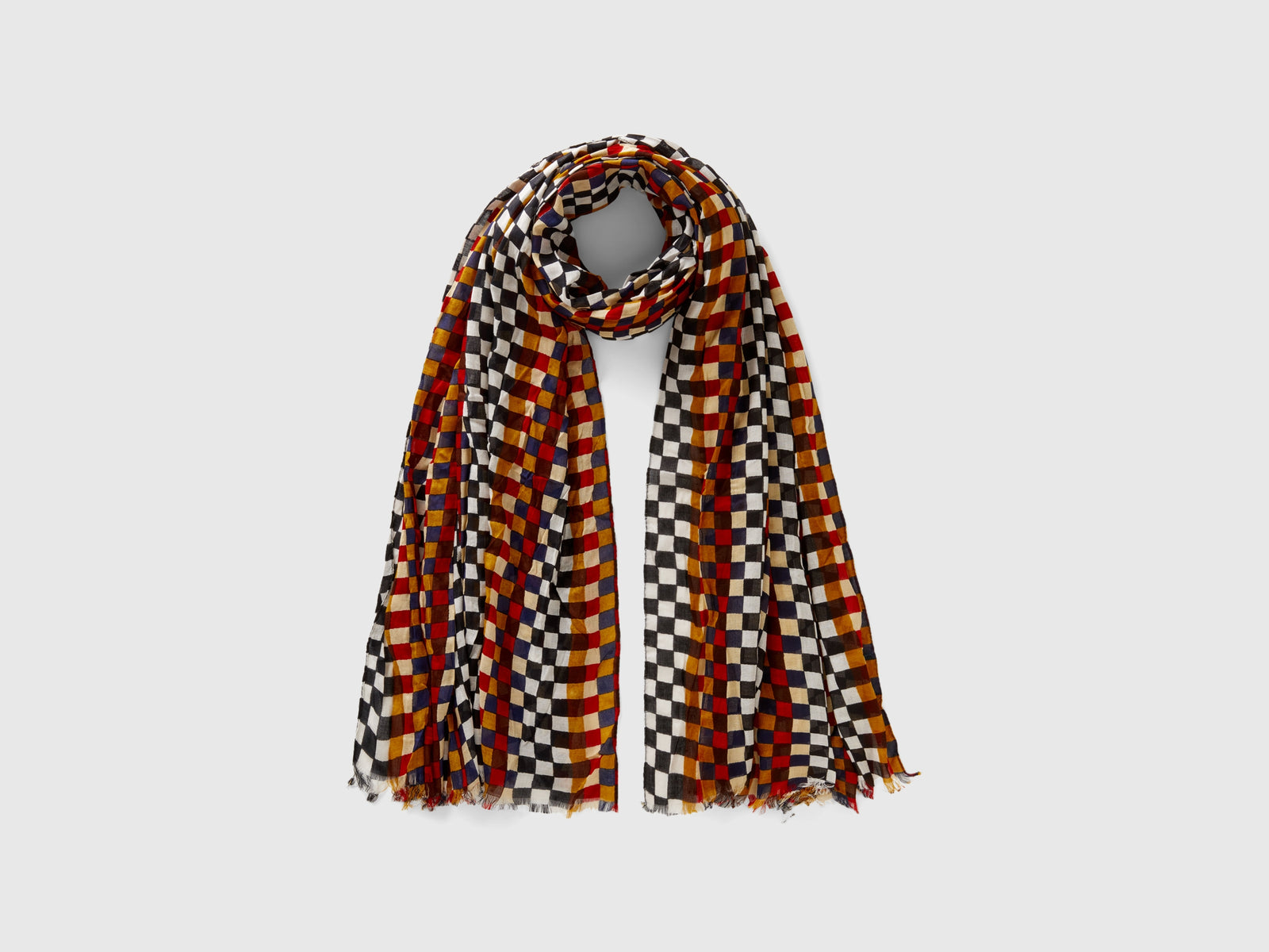 Sciarpa fantasia in viscosa da donna multi-color | Benetton Outlet