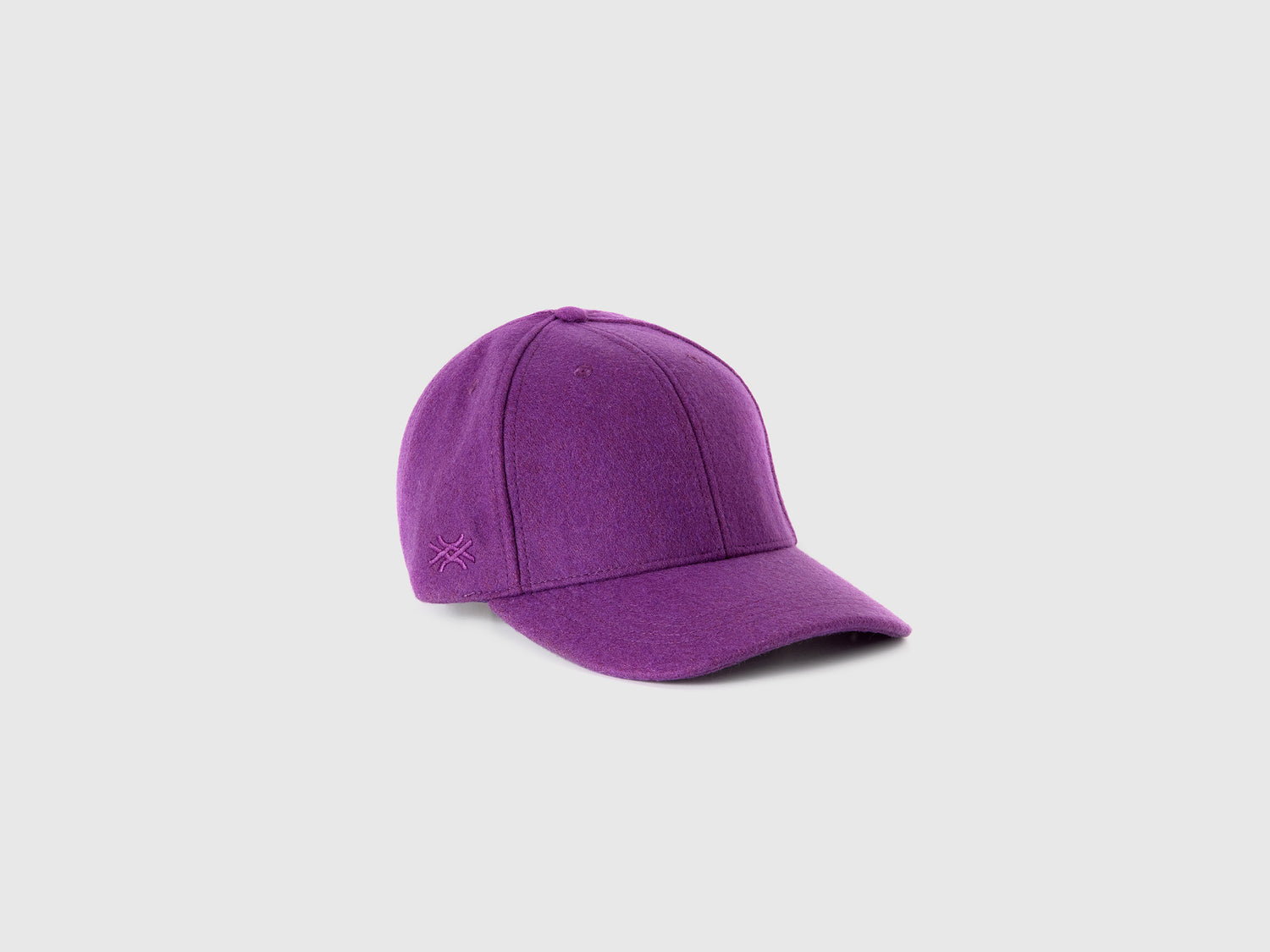 Cappello con visiera in panno da donna malva | Benetton Outlet