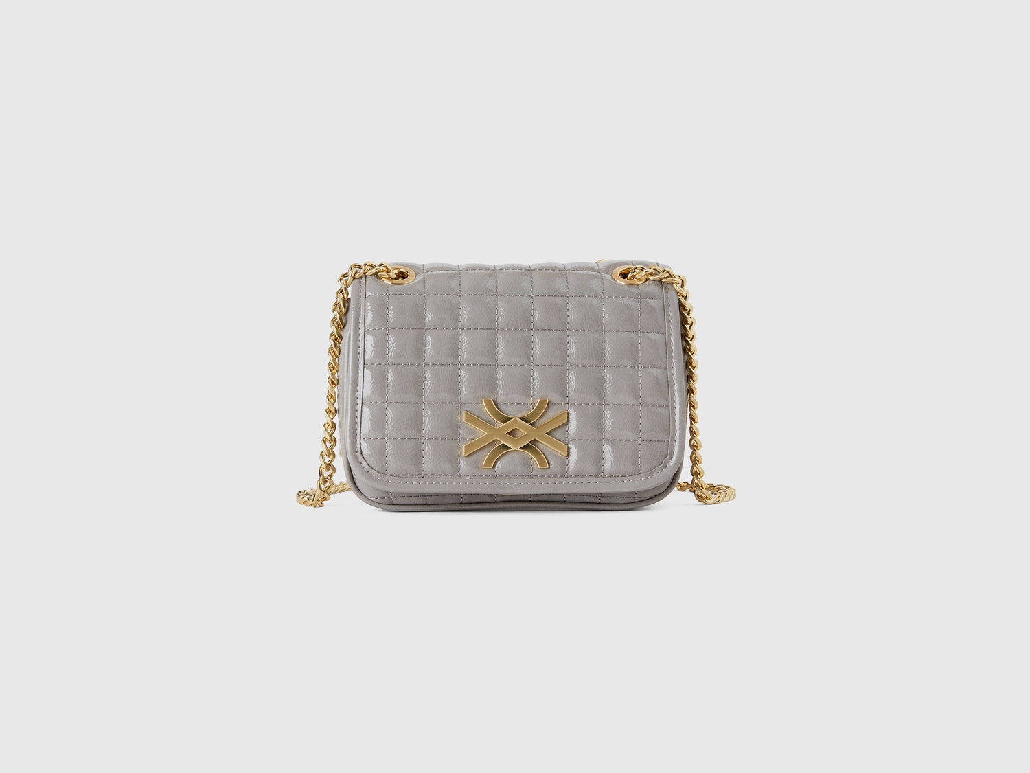 Borsa piccola lucida da donna grigio | Benetton Outlet