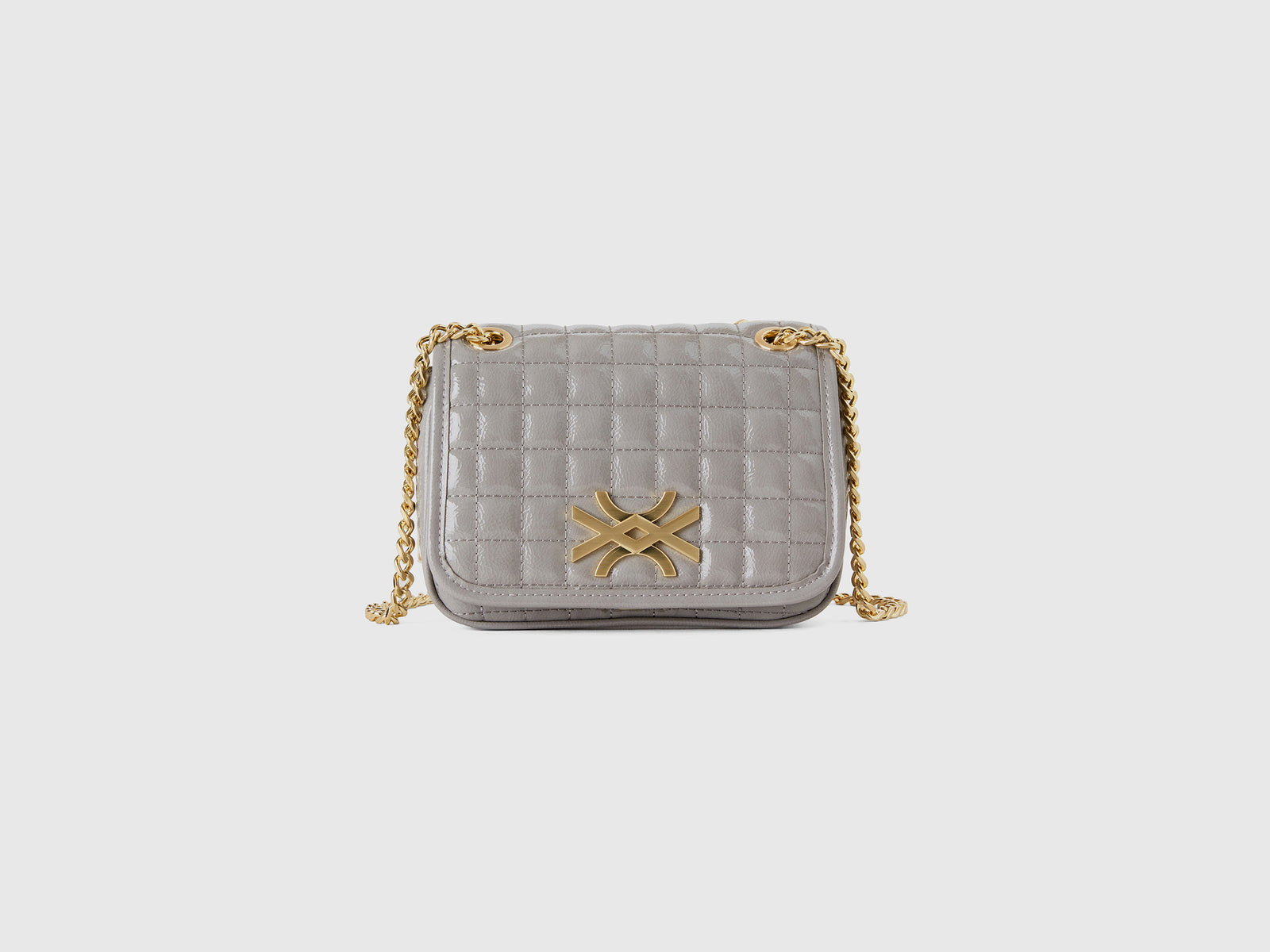 Borsa piccola lucida da donna grigio | Benetton Outlet