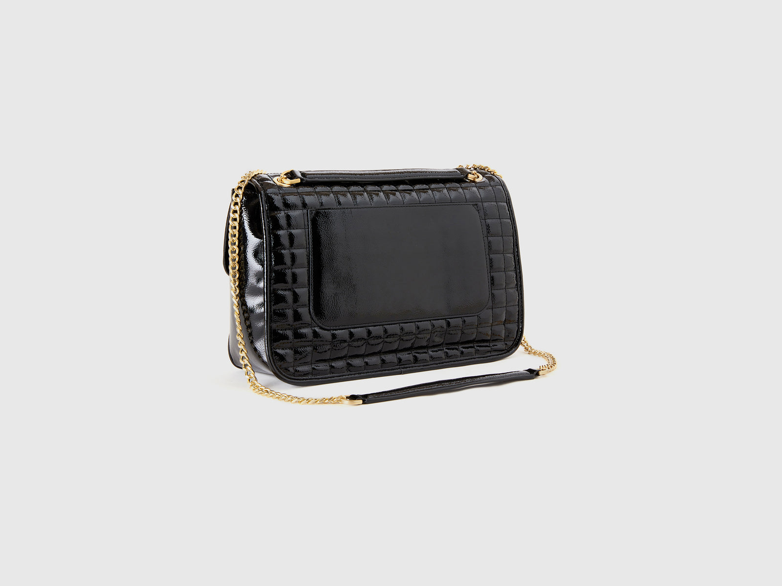 Borsa grande lucida da donna nero 2 | Benetton Outlet