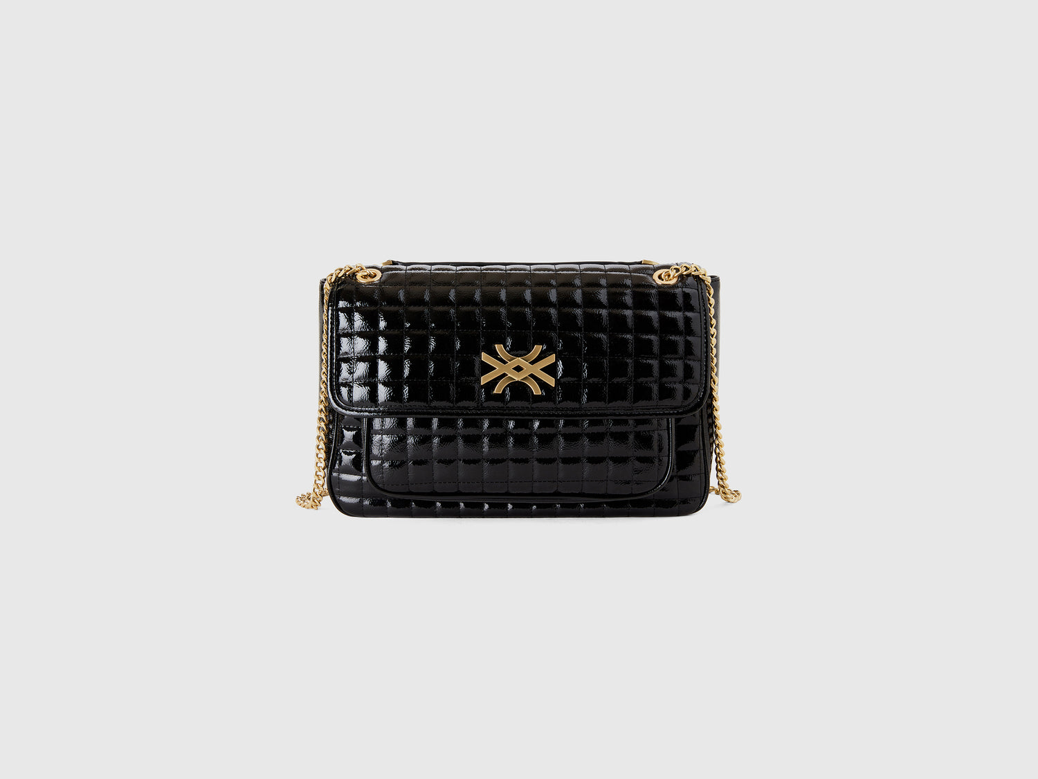 Borsa grande lucida da donna nero | Benetton Outlet