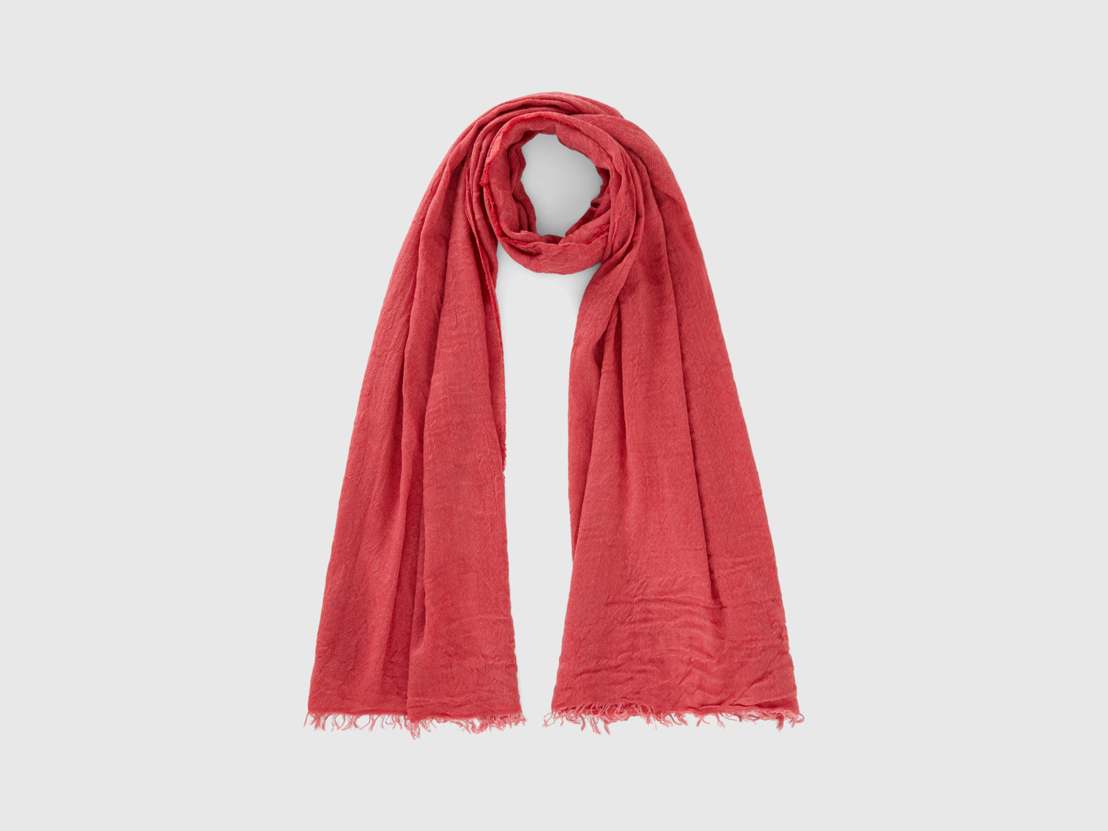 Sciarpa leggera in misto viscosa da donna rosso | Benetton Outlet