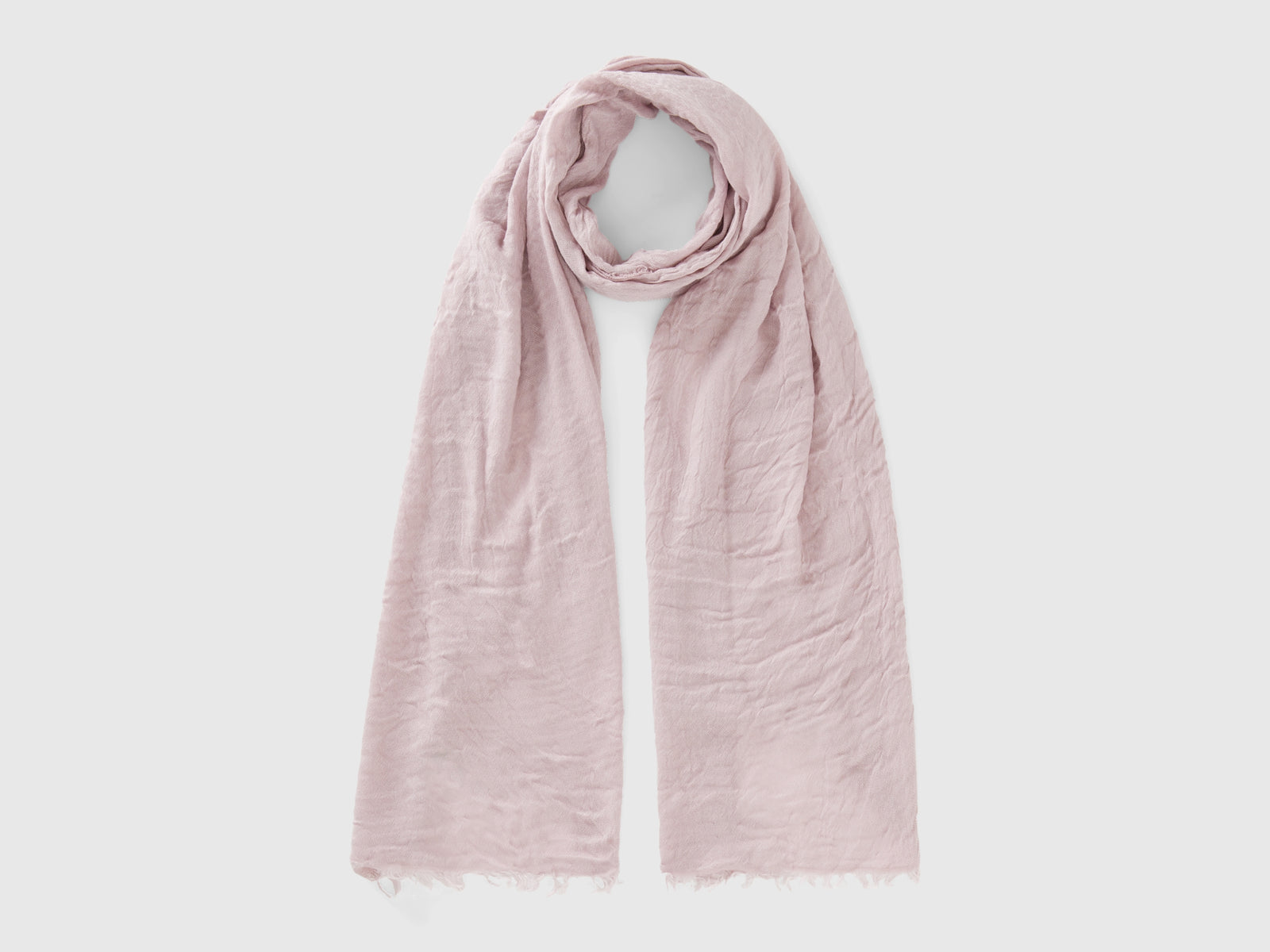 Bufanda ligera de mezcla de viscosa da donna rosa | Benetton Outlet