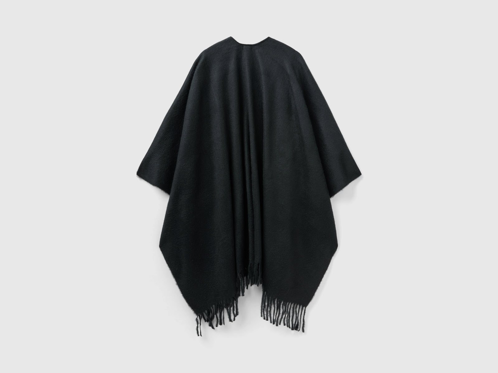 Mantella con frange da donna grigio scuro 2 | Benetton Outlet