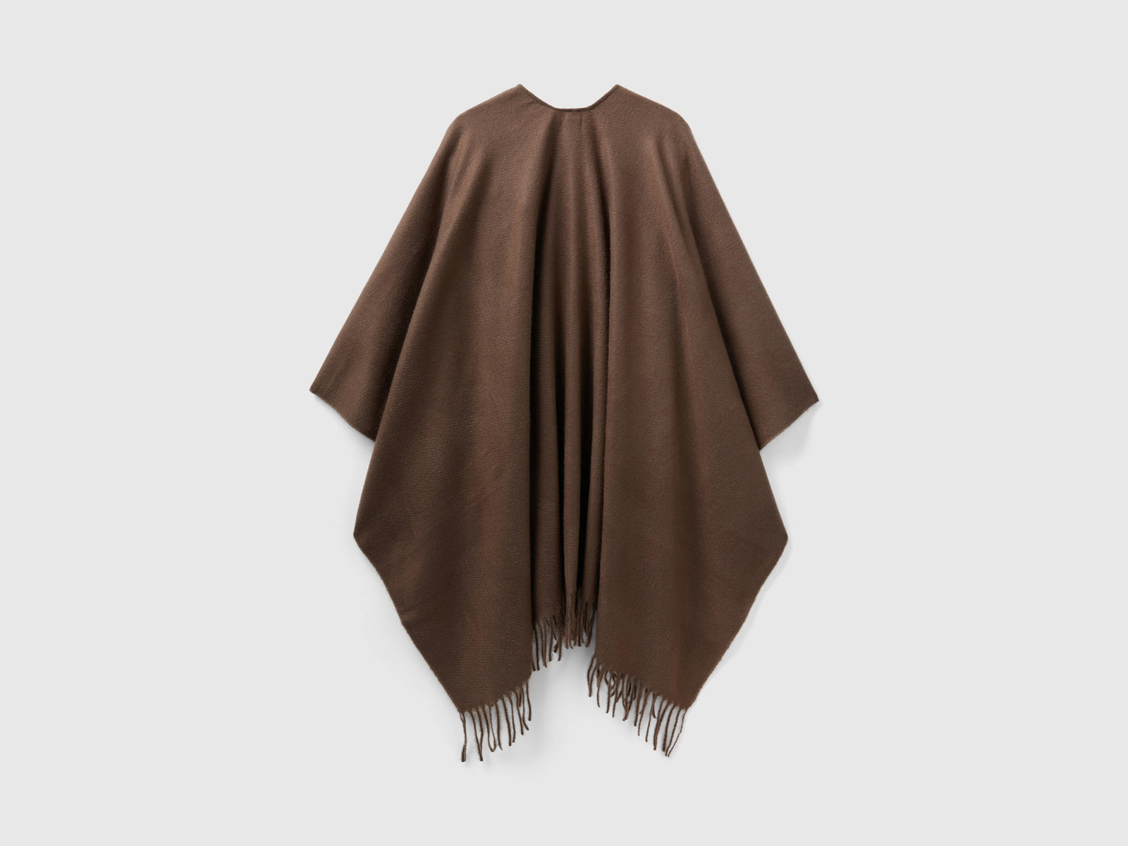 Mantella con frange da donna marrone 2 | Benetton Outlet