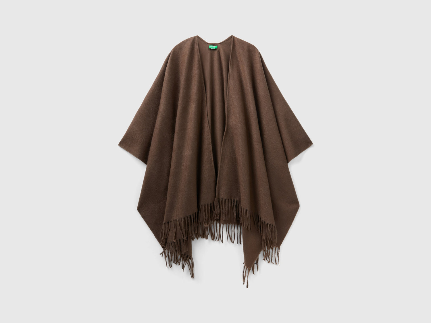 Mantella con frange da donna marrone | Benetton Outlet