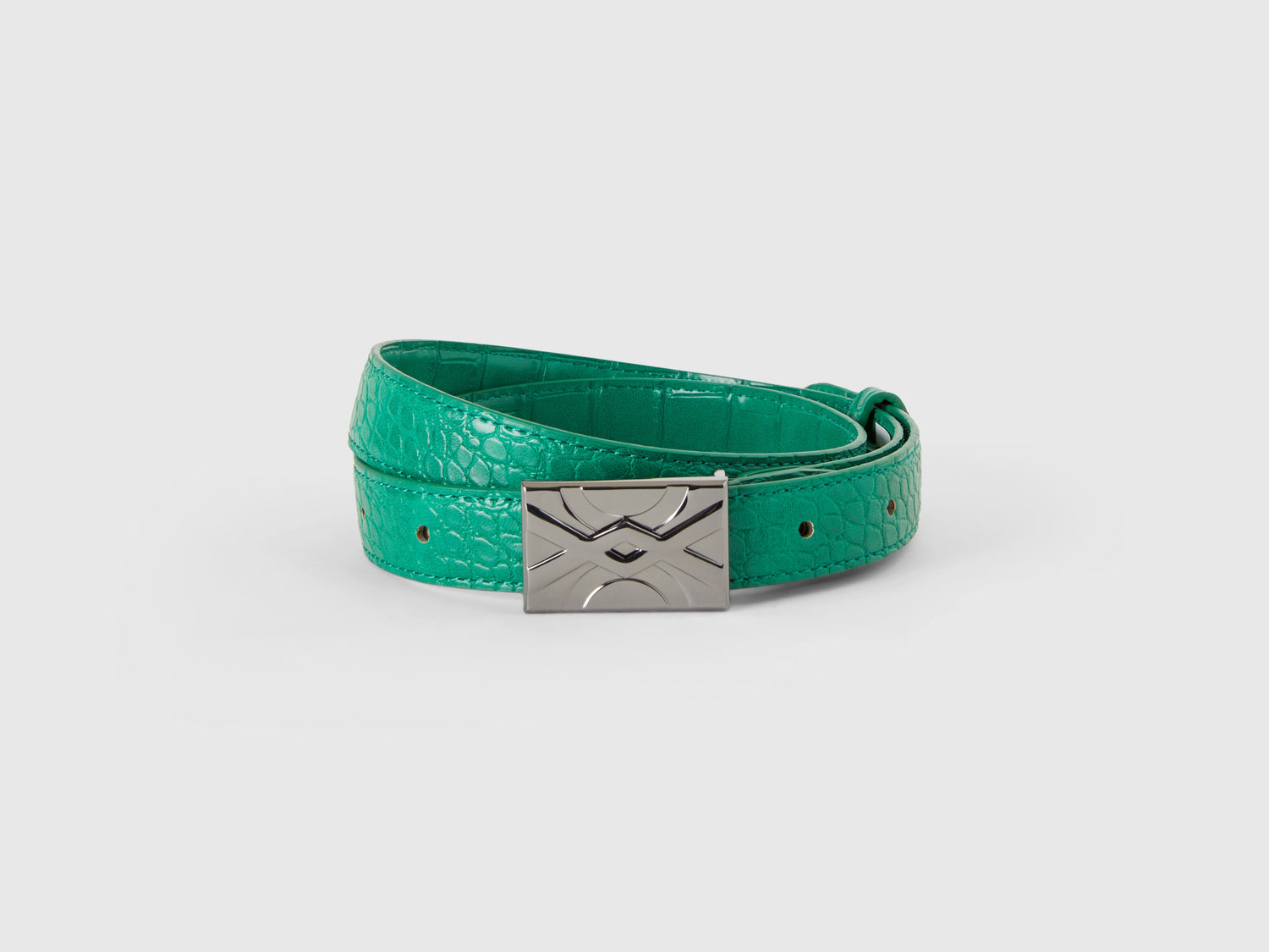 Cintura sottile con stampa cocco da donna verde | Benetton Outlet