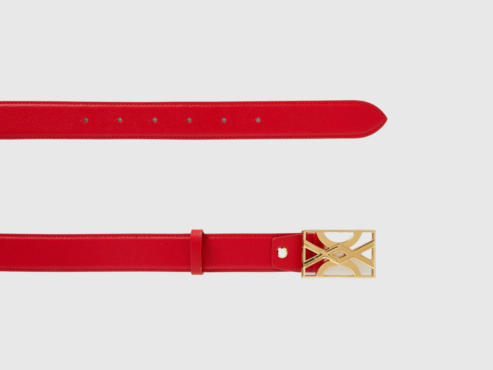 Cintura con fibbia logata da donna rosso 2 | Benetton Outlet