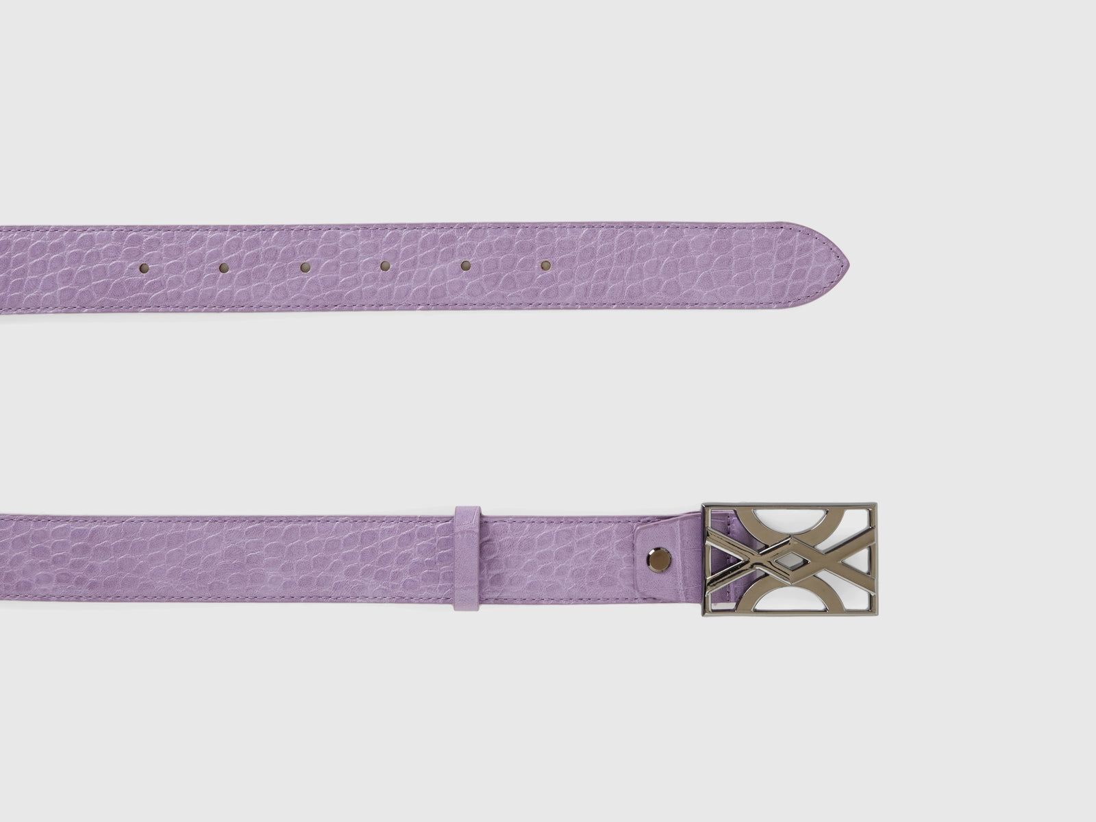 Cinturón con estampado de cocodrilo da donna lilla 2 | Benetton Outlet