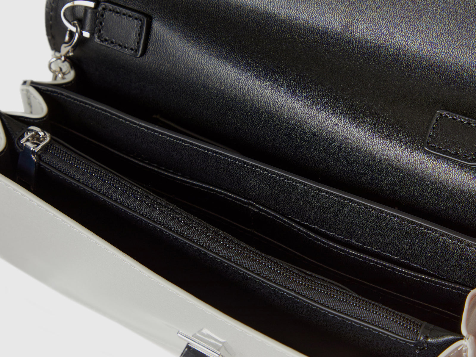 Borsa portafoglio con paillettes da donna argento 3 | Benetton Outlet
