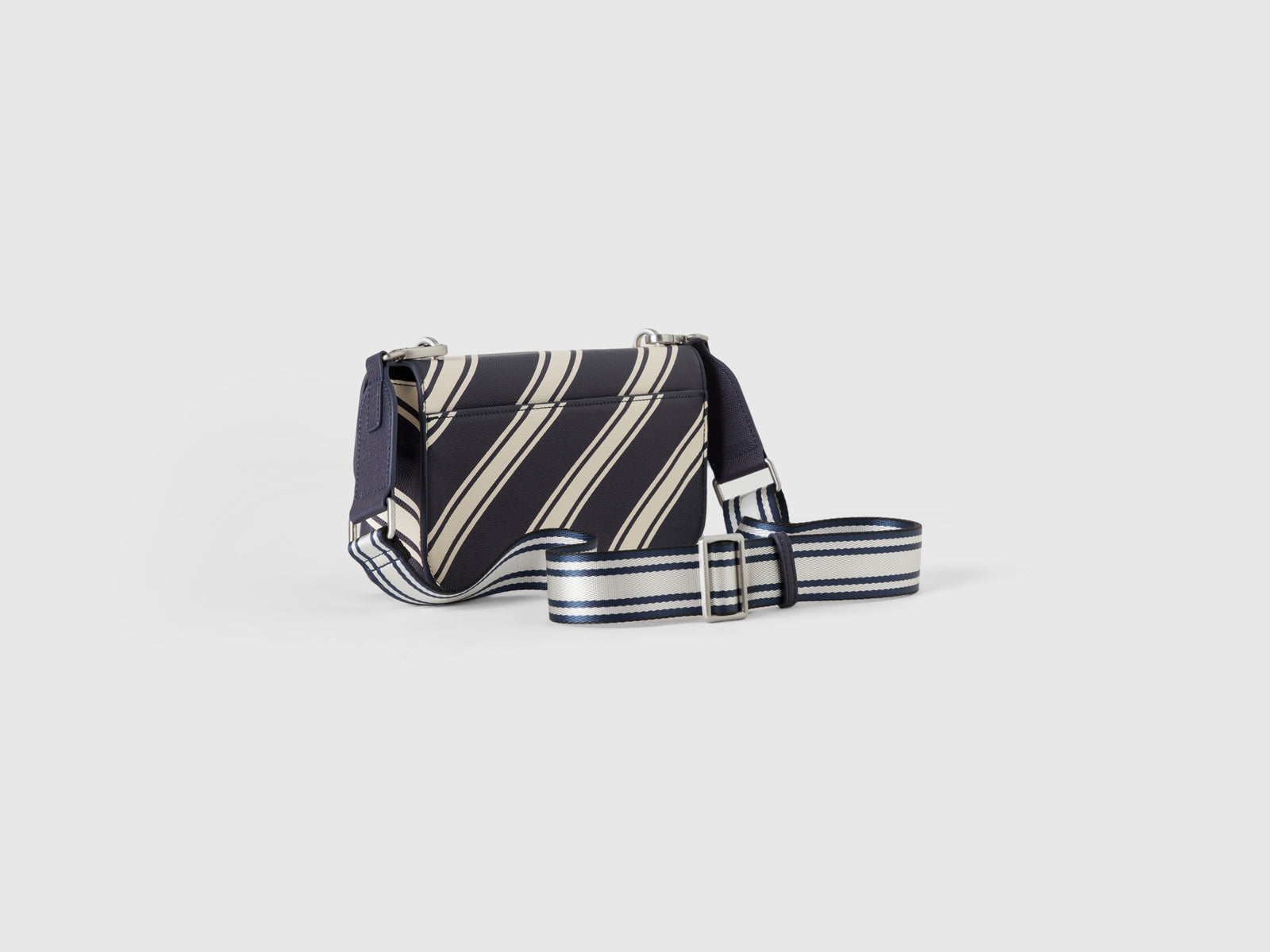 Borsetta a righe regimental da donna blu scuro 2 | Benetton Outlet