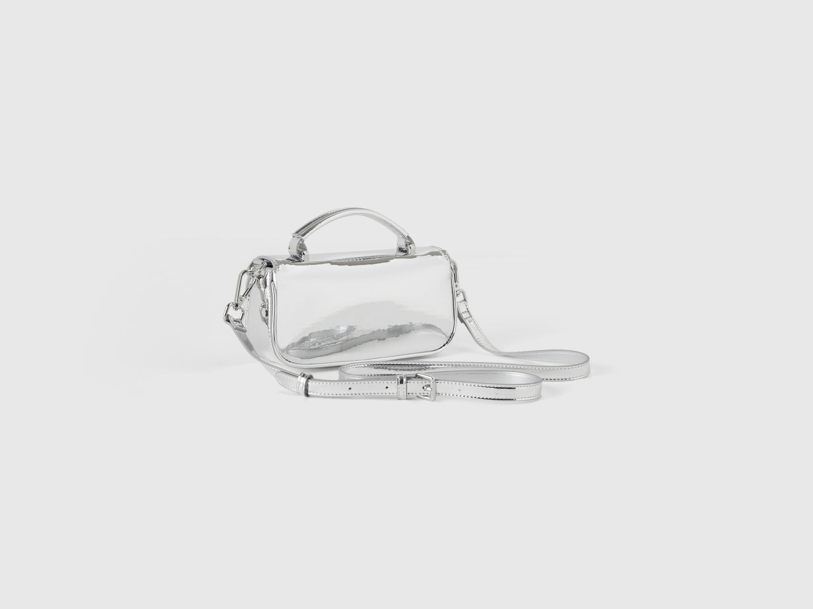 Mini bolso brillante da donna argento 2 | Benetton Outlet