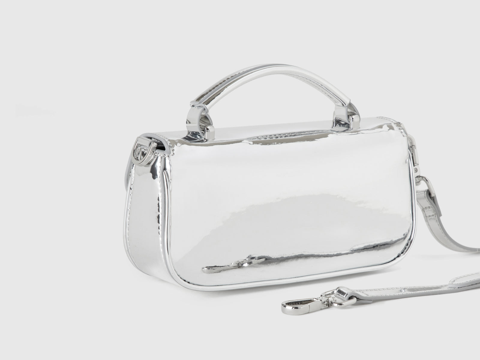 Mini bolso brillante da donna argento 3 | Benetton Outlet
