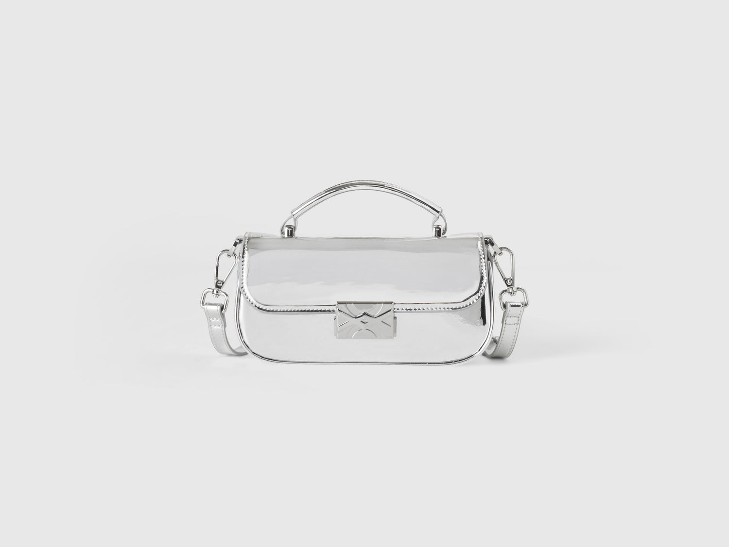 Mini bolso brillante da donna argento | Benetton Outlet