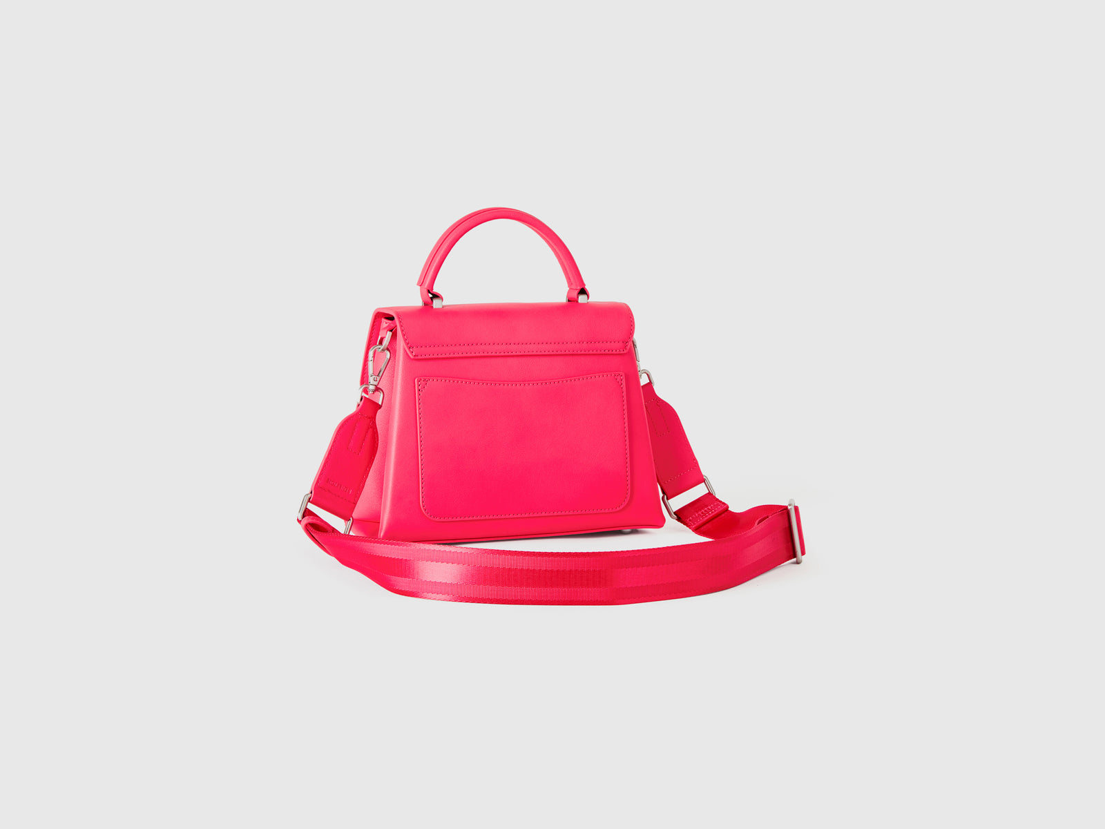 Borsa in tessuto spalmato da donna fucsia 2 | Benetton Outlet